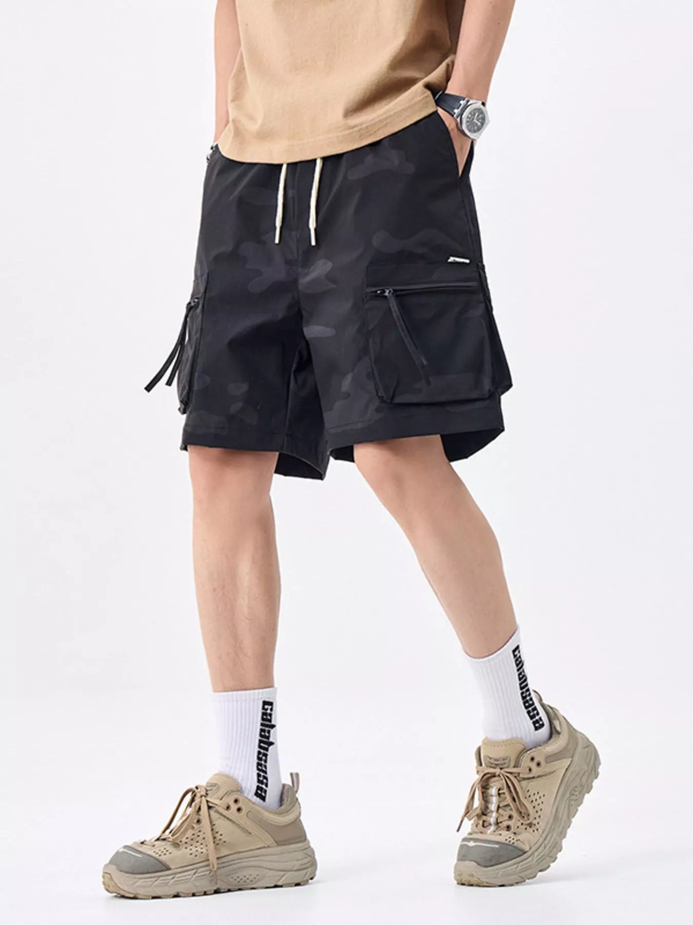 Men's Plus Size Camo Cargo Shorts