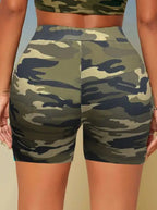 Ladies' Camouflage Perforated Fashionable Casual Shorts - SJB-DIAMOND ELITES