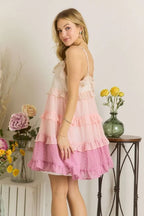 New Swiss Dot Ruffled Tiered Mini Dress For Summer – Feminine, Fluttering, Charming, Playful, Chic & Stylish Stevvex