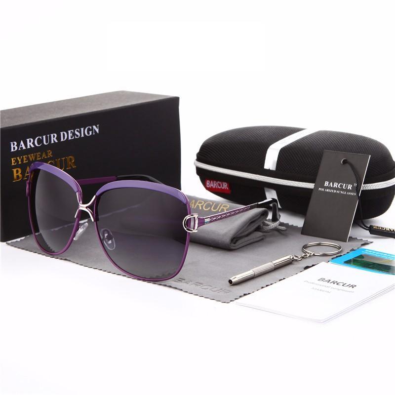 Luxury Polarized Ladies Woman Gradient Round Oversized Modern Sunglasses Brand oculos lunette de soleil femme - SJB-DIAMOND ELITES
