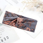 Sweat-absorbent And Anti-perspirant Bundled Headband With Wide-brimmed Print Headband Pi-Mart