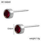 Stainless Steel Gold-plated Birthday Stone Constellation Diamond Bone Nail Pi-Mart