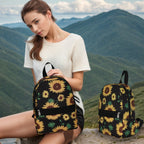 Sunflower pattern backpack, large capacity lightweight backpack purse, travel goods nylon storage backpack - SJB-DIAMOND ELITES