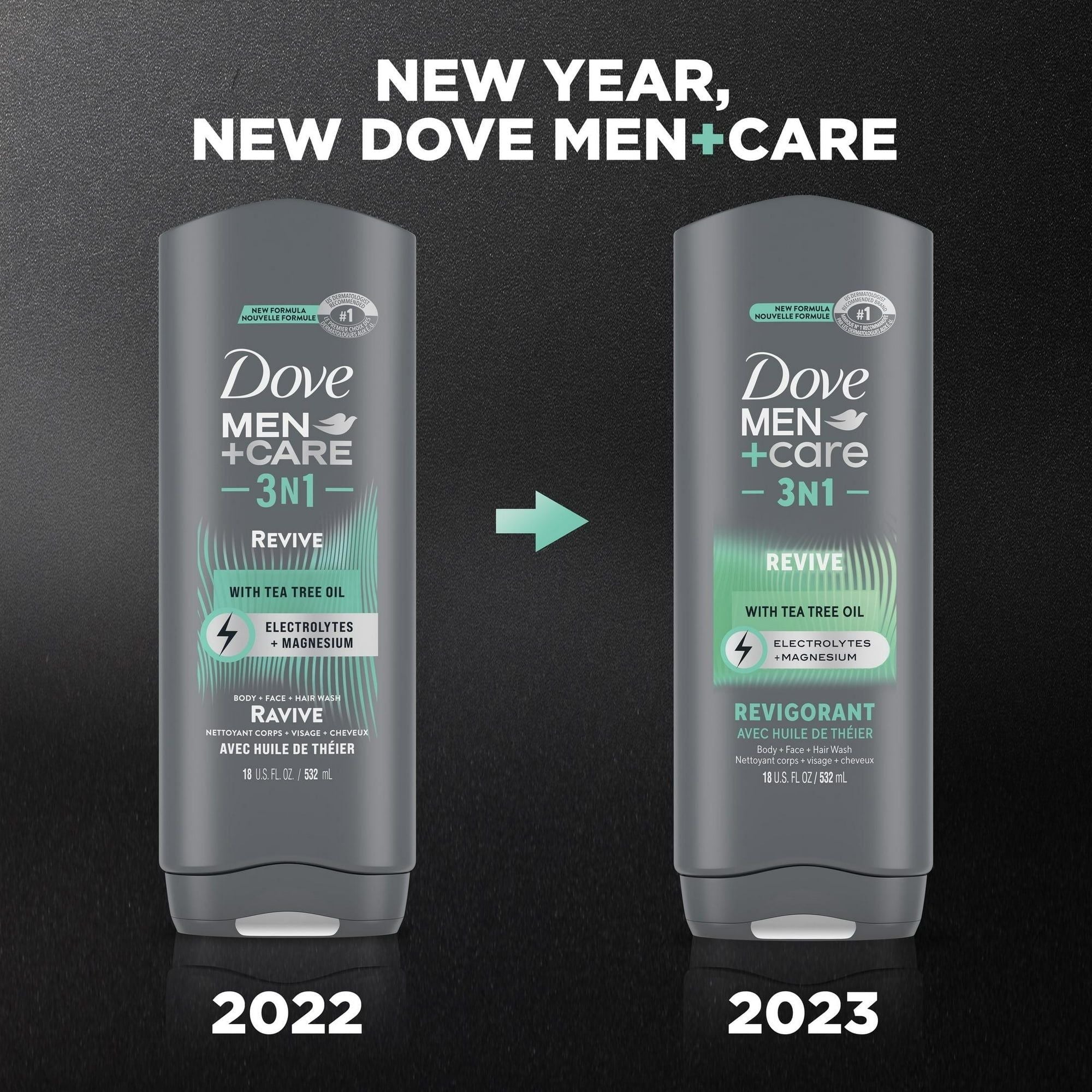 Dove Men+Care Revive Hydrating 3-in-1 Tea Tree Oil Body Wash, 18 fl oz EasyOptionXY LLC