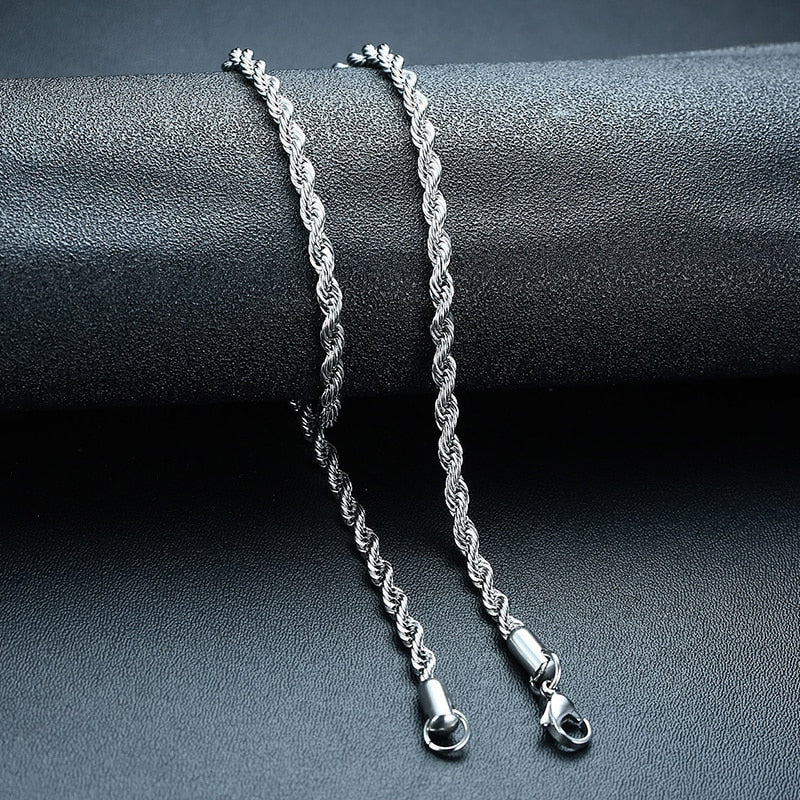 Twisted Rope Links Collar Necklace Pi-Mart