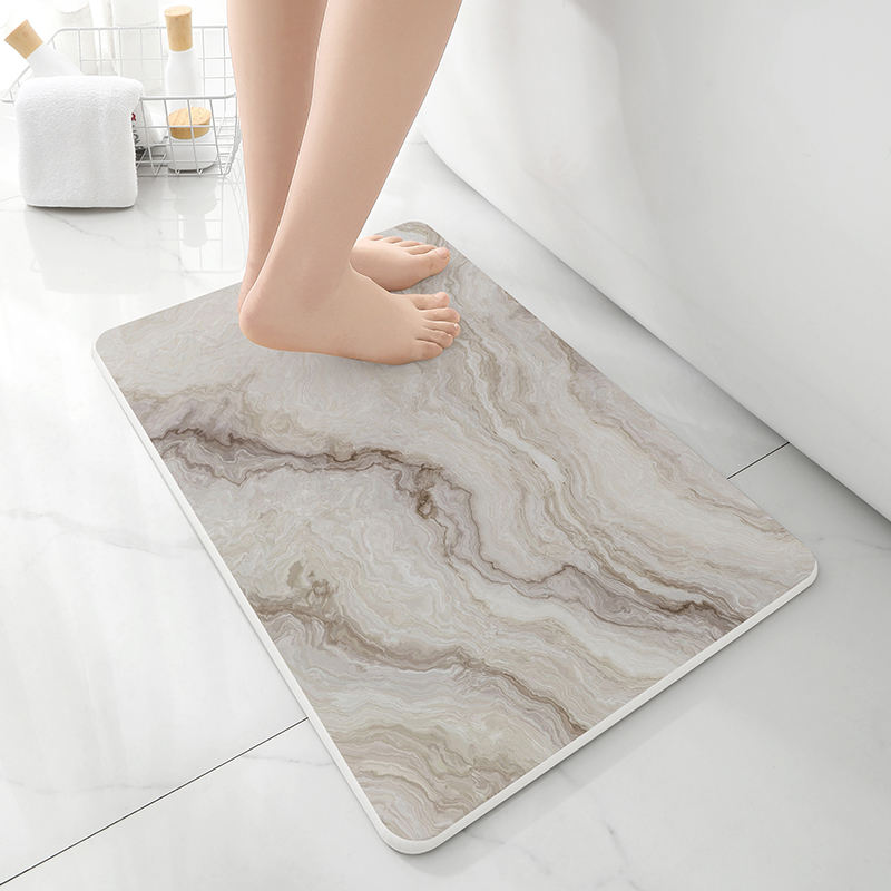Marble Bathroom Super Absorbent Floor Mats Pi-Mart