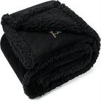 1pc Reversible Sherpa Fleece Waterproof Pet Blanket - Liquid Pee Proof, Furniture Protector Cover for Sofa Bed Couch - Soft, Cozy, Durable, Easy to Clean, Perfect for Small, Medium, Large Dogs and Cats
