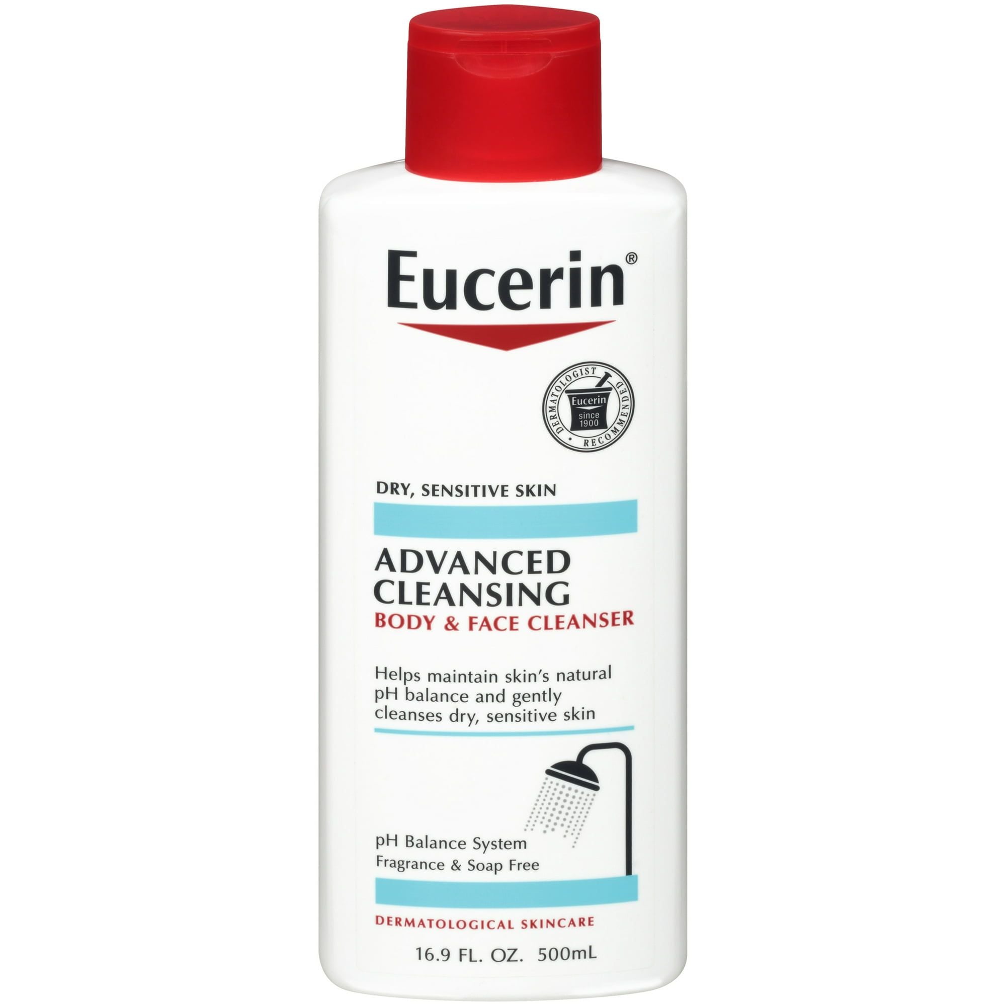 Eucerin Advanced Cleansing Body and Face Cleanser, 16.9 Fl Oz