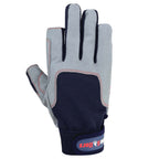 Sailing Gloves 2 Cut Fingers Glove Blue Gray Amara Leather - SJB-DIAMOND ELITES