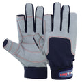 Sailing Gloves 2 Cut Fingers Glove Blue Gray Amara Leather - SJB-DIAMOND ELITES