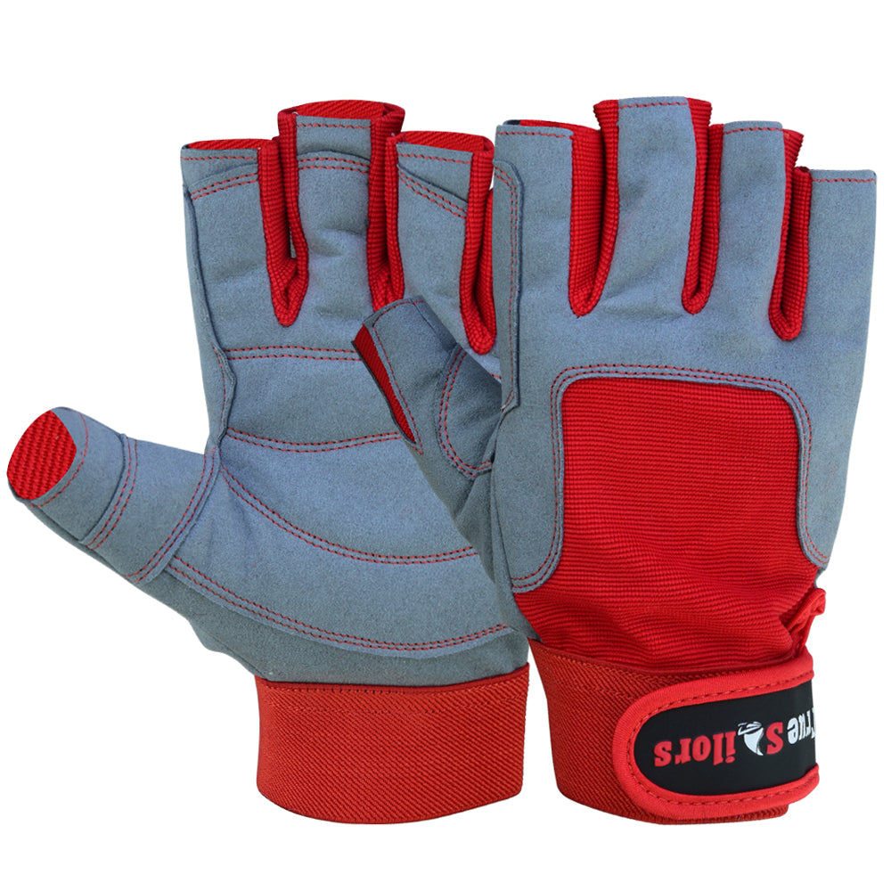 Sailing Gloves All Cut Fingers Blue Grey kayaking watersports - SJB-DIAMOND ELITES