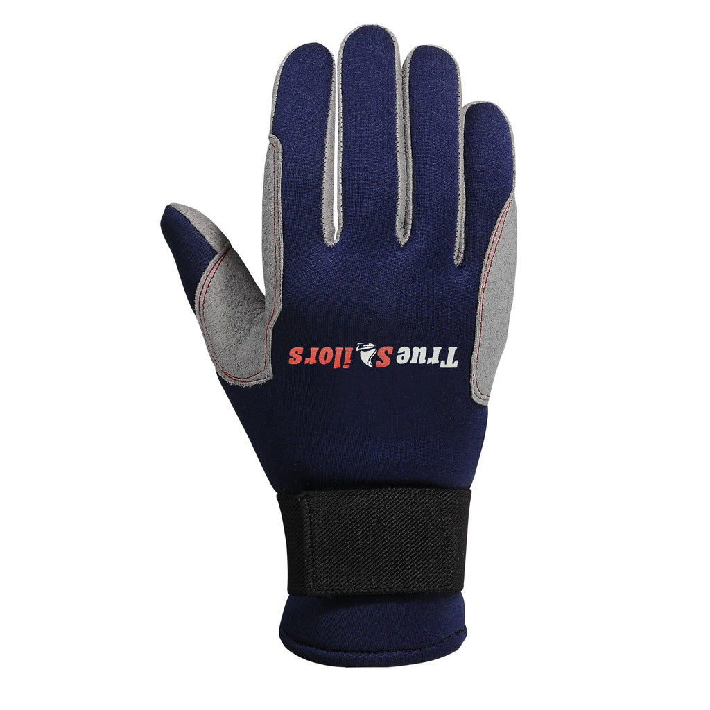 Sailing Gloves Full Finger Cold Weather Blue Grey Amara Neoprene - SJB-DIAMOND ELITES