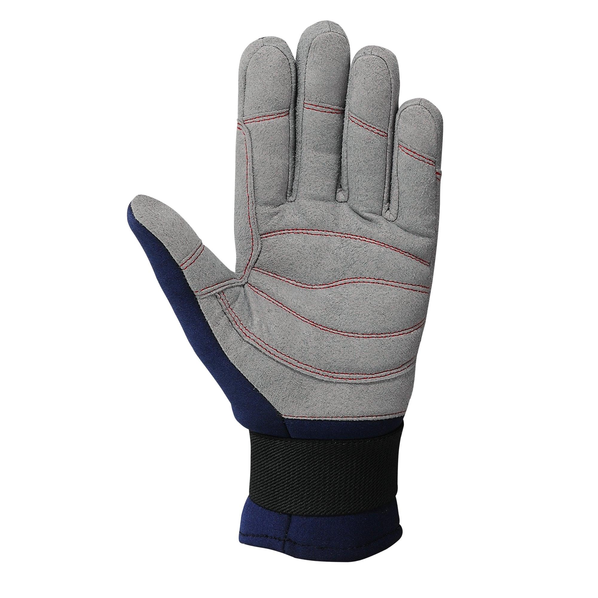 Sailing Gloves Full Finger Cold Weather Blue Grey Amara Neoprene - SJB-DIAMOND ELITES