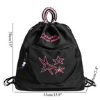 Retro denim travel backpack, drawstring women's backpack purse, casual small backpack women