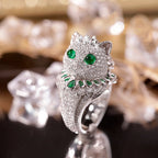 Premium Designer Sterling Silver Simulated Emerald Pi-Mart