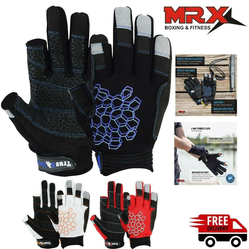 Sailing Gloves 2 Cut Fingers Unisex For Kayaking, Water Sports 8683 - SJB-DIAMOND ELITES