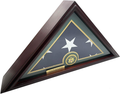5x9 Burial/Funeral/Veteran Flag Elegant Display Case, Solid Wood The Military Gift Store