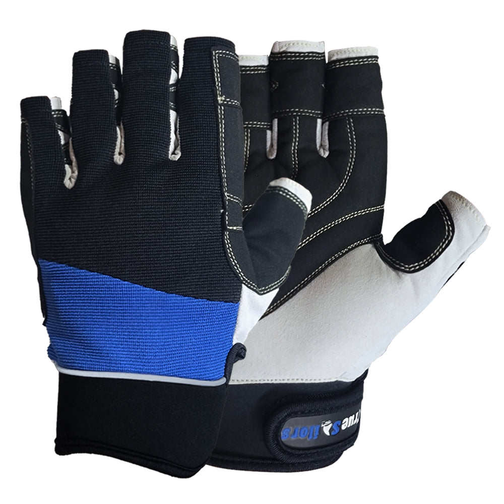 True Sailors Sailing Gloves Kayaking Yachting Dinghy Rope Fishing Tool Short Finger Glove - SJB-DIAMOND ELITES