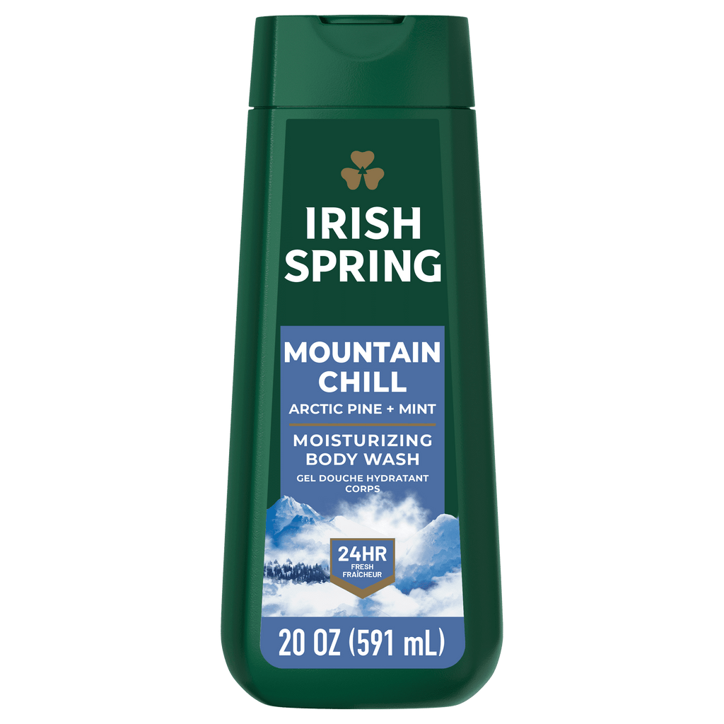 Irish Spring Mens Body Wash, Mountain Chill Scented Body Wash for Men, 20 Oz Bottle