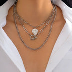 Vintage Ins Portrait Pendant Necklace Suit