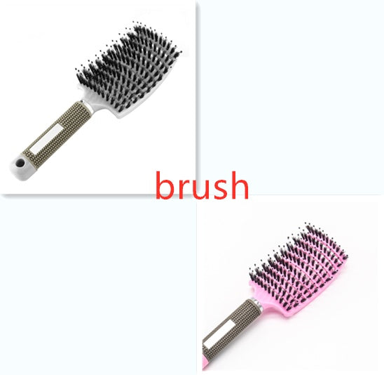 Hairbrush Anti Klit Brushy Haarborstel Women Detangler Hair Brush Bristle Nylon Scalp Massage  Teaser Hair Brush Comb Pi-Mart