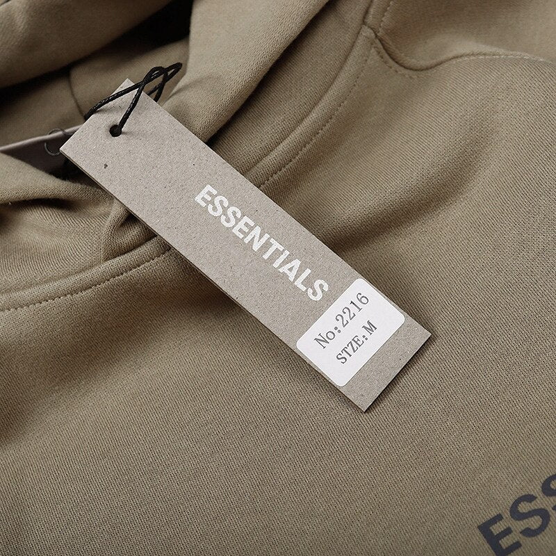Essentials Chest Letters Printing Hooded Sweatshirts Pi-Mart