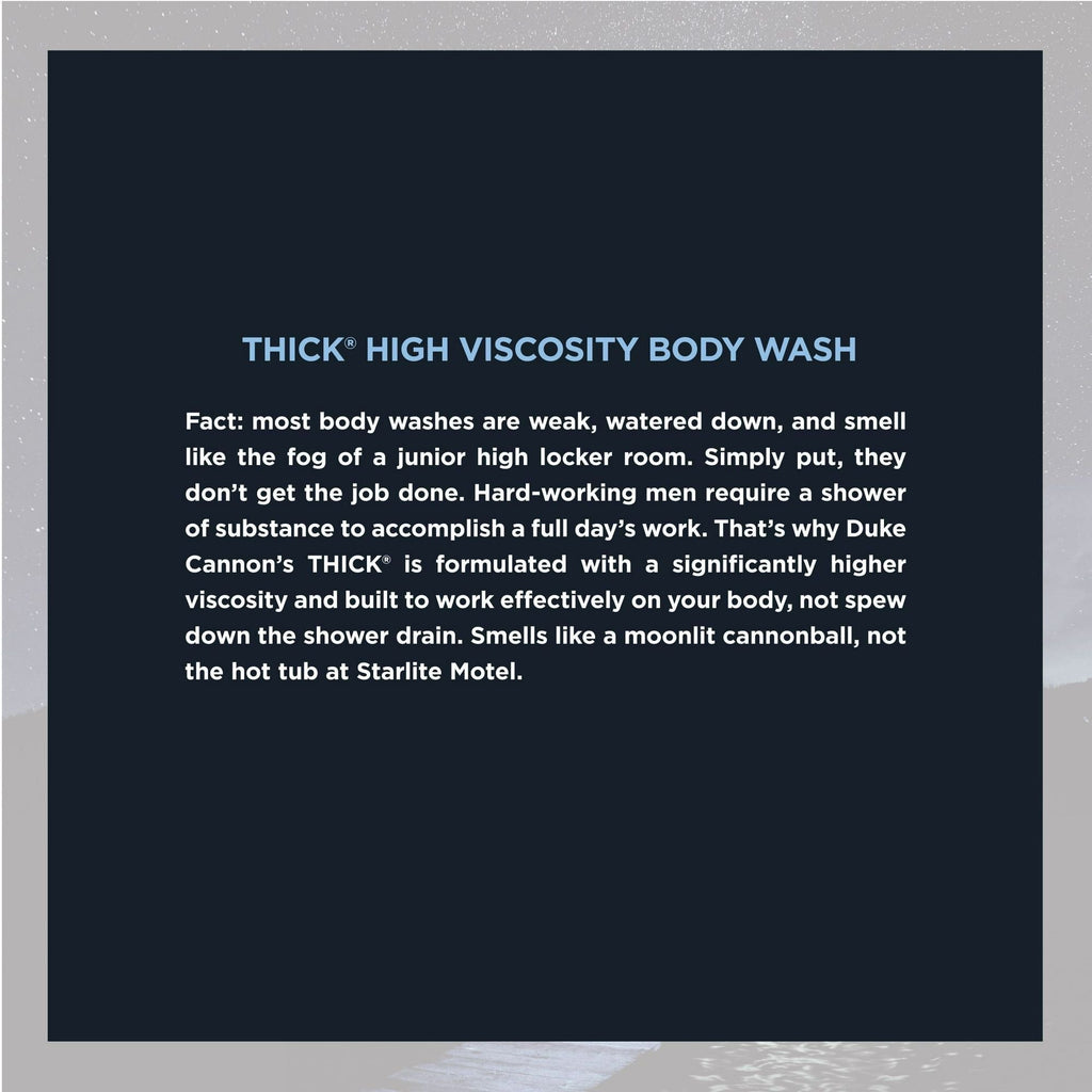 Duke Cannon Thick Body Wash - Midnight Swim - Sea Grass & Sandalwood Scent, 17.5 oz, 1 Bottle