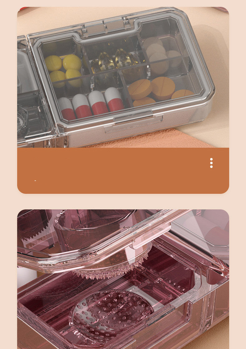 Portable Mini Multi-function Medicine Box Medicine Cutting Pi-Mart