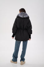 Genuine Silver Fox Down Fill Coat - SJB-DIAMOND ELITES