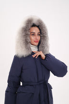 Genuine Silver Fox Down Fill Coat - SJB-DIAMOND ELITES
