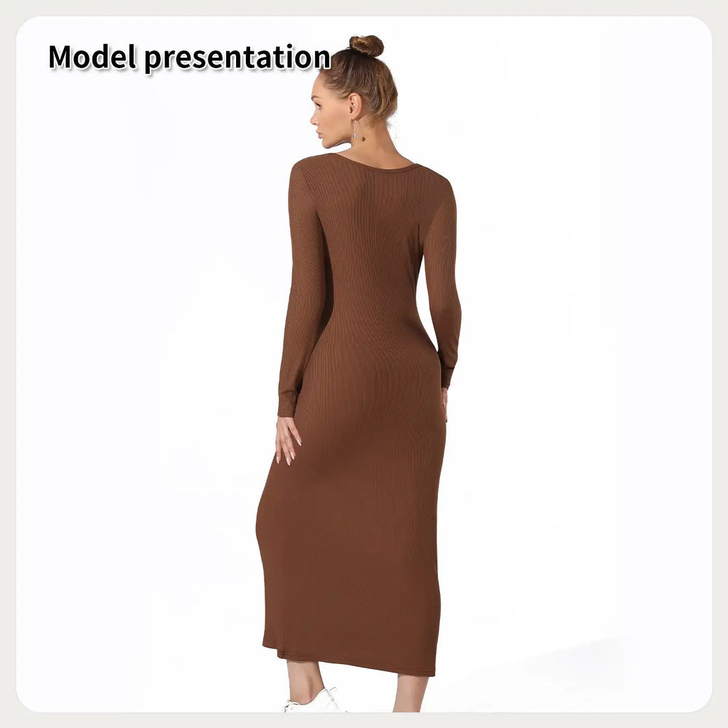 Women's Fashion Simple Solid Color Dress - SJB-DIAMOND ELITES