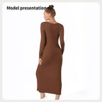 Women's Fashion Simple Solid Color Dress - SJB-DIAMOND ELITES