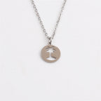 Titanium Steel Hollow Coconut Tree Pendant Neck Accessories Men Pi-Mart