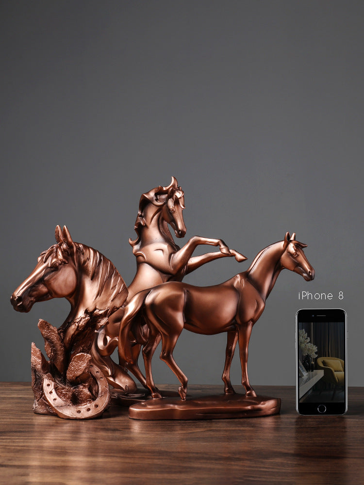 War Horse Bronze Horse Head Power Horse Resin Crafts Lootquake LLC