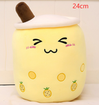 Cute Fruit Drink Plush Stuffed Soft Strawberry Milk Tea Plush Boba Tea Cup Toy Bubble Tea Pillow Cushion Kids Gift Pi-Mart