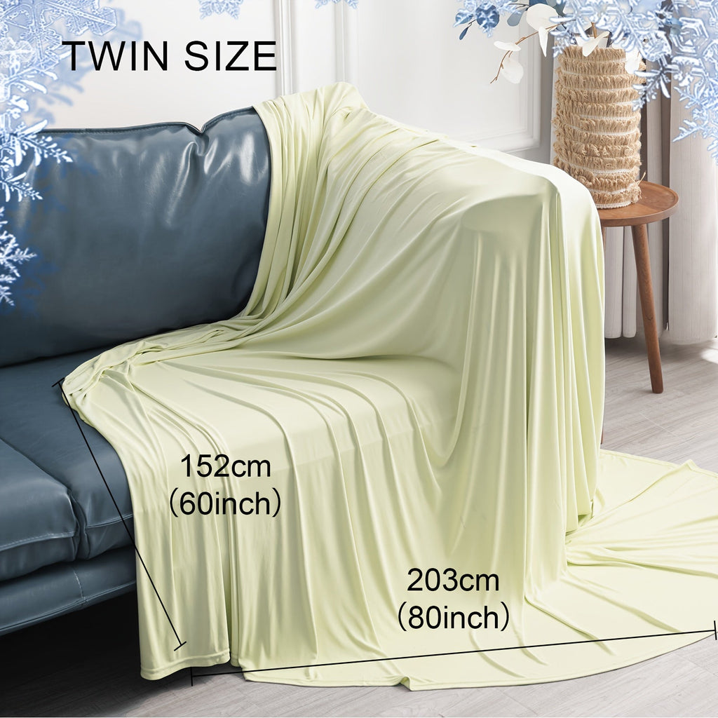 Cooling Blanket For Hot Sleepers - Soft, Breathable, Lightweight, Portable Silky Durable Single Layer Throw With Reversible Design, Ideal For Home Office Travel Car, Summer Use, Machine Washable - 1Pc Lootquake LLC