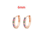 Stainless Steel Minimalist Huggie Hoop Earrings Pi-Mart
