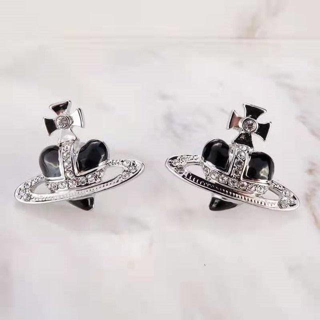 Saturn Stud Earrings and Necklace Pi-Mart