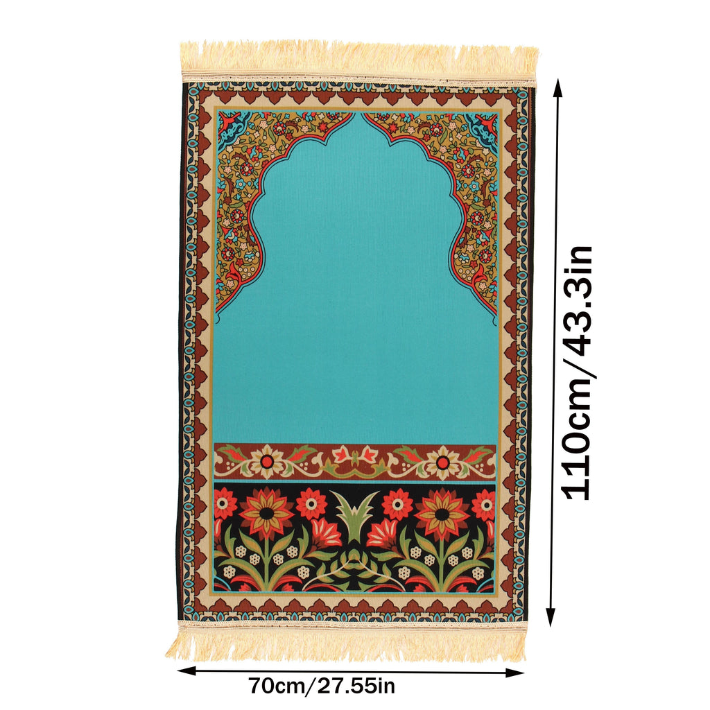 1pc Luxury Muslim Prayer Mat, Non-Slip Printed Islamic Kabah, Soft Worship Cushion, Meditation Rug, Pilgrimage Blanket, Islamic Prayer Carpet, Ideal Islamic Gift Lootquake LLC