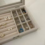 Flannel dustproof jewelry box with lid, ring earrings, earrings, necklace storage box, anti-oxidation jewelry storage box - SJB-DIAMOND ELITES