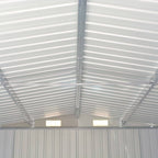 vidaXL Outdoor Storage Shed Garden Shed Metal Storage Backyard Patio Shed Gray Lootquake LLC