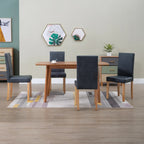 vidaXL Dining Chairs Side Chair with Wood Legs for Kitchen Faux Suede Leather Lootquake LLC