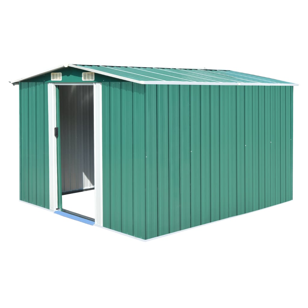vidaXL Outdoor Storage Shed Garden Shed Metal Storage Backyard Patio Shed Lootquake LLC