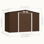 vidaXL Outdoor Storage Shed Garden Shed Patio Metal Storage Shed Backyard Shed Lootquake LLC
