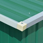 vidaXL Garden Shed Green 101.2"x389.8"x71.3" Galvanized steel Lootquake LLC