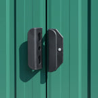 vidaXL Garden Shed Green 101.2"x389.8"x71.3" Galvanized steel Lootquake LLC