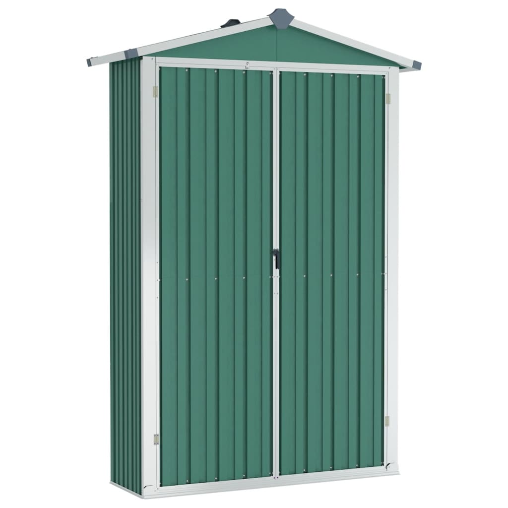 NNEVL Garden Shed Green 116x45x175 cm Galvanised Steel Lootquake LLC