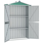 NNEVL Garden Shed Green 116x45x175 cm Galvanised Steel Lootquake LLC