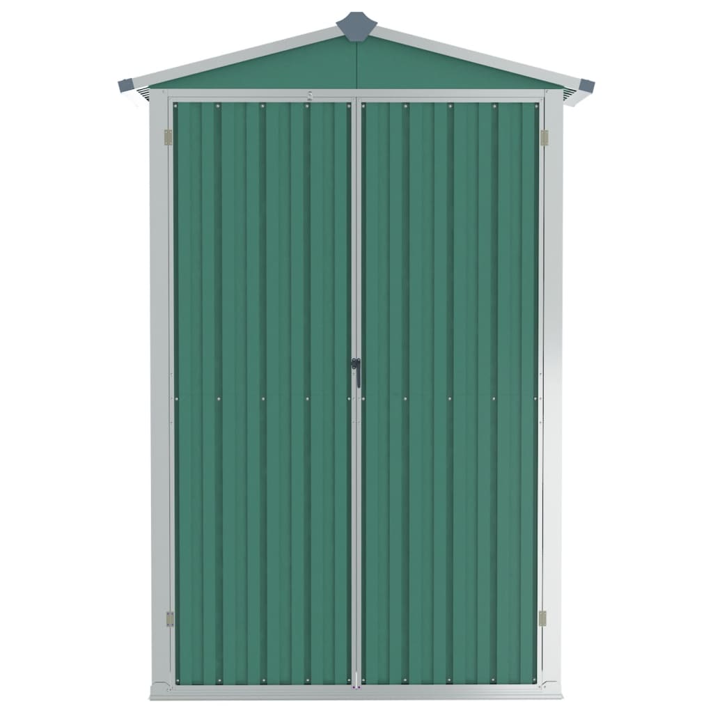 NNEVL Garden Shed Green 116x45x175 cm Galvanised Steel Lootquake LLC
