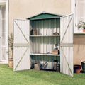 NNEVL Garden Shed Green 116x45x175 cm Galvanised Steel Lootquake LLC